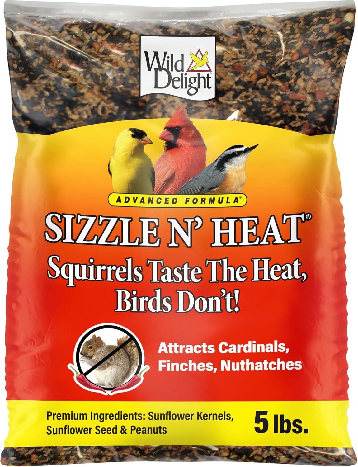Wild Delight Sizzle N' Heat Wild Spicy Bird Seed to Deter Squirrels