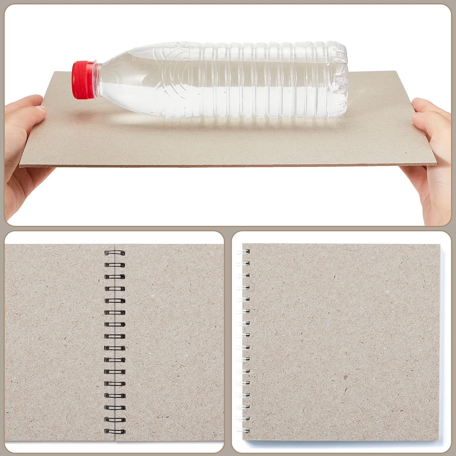 Lewtemi 20pcs Bookboard, Chipboard for Book Binding, 12.5 x 10''80pt, Gray