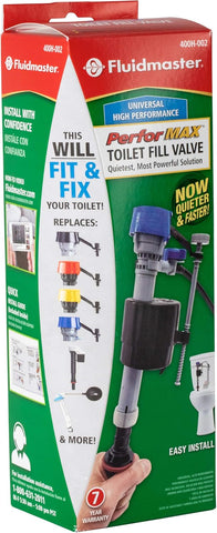 Fluidmaster 400H Universal Toilet Fill Valve, High Performance, 1-Pack