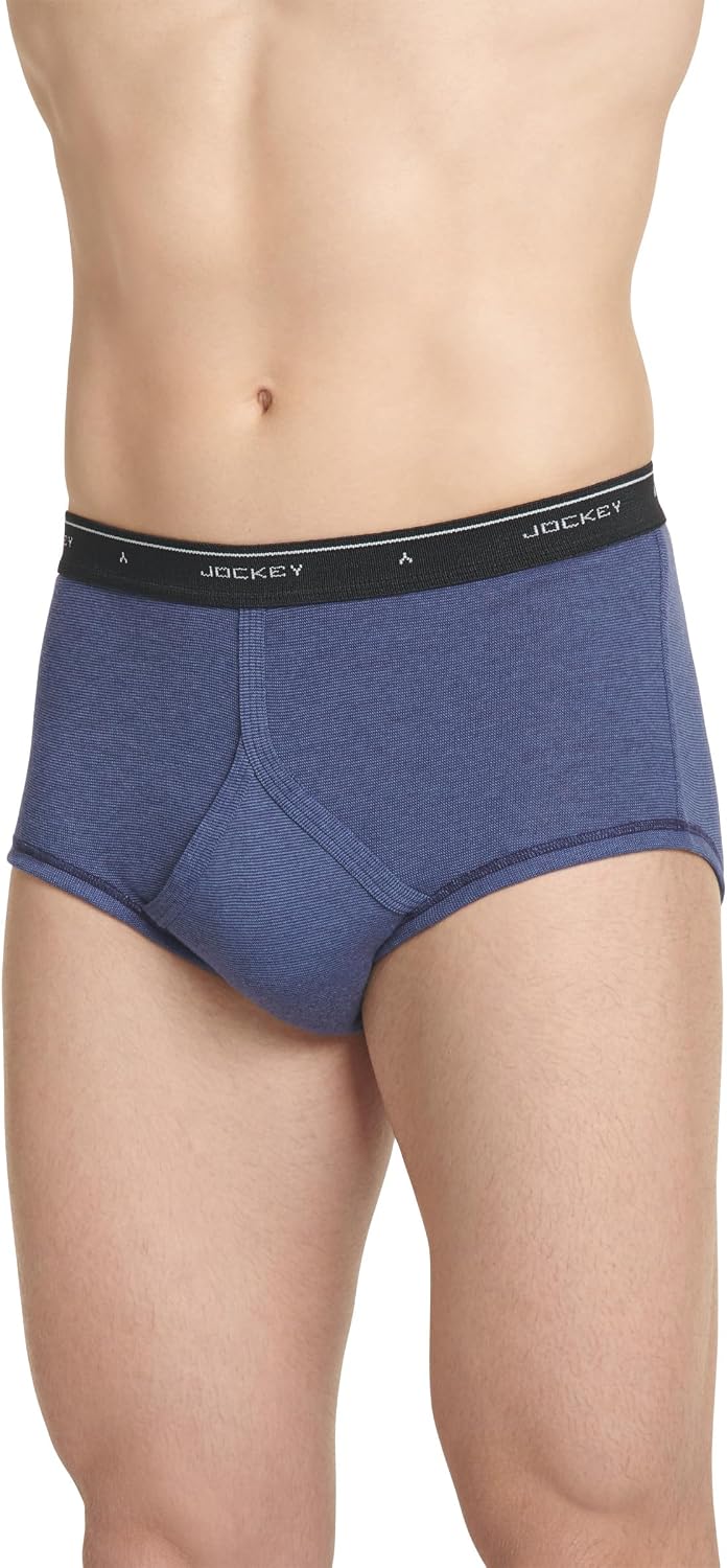 Jockey Classic Full Rise Brief- 3 Pack - 100% Cotton Underwear for Men