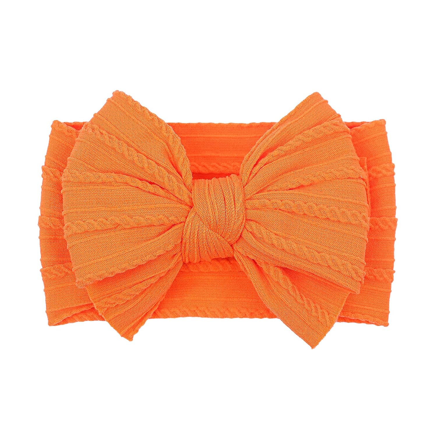 LemonSpace Handmade Baby Girls Headbands with Bows for Newborn Kids Orange