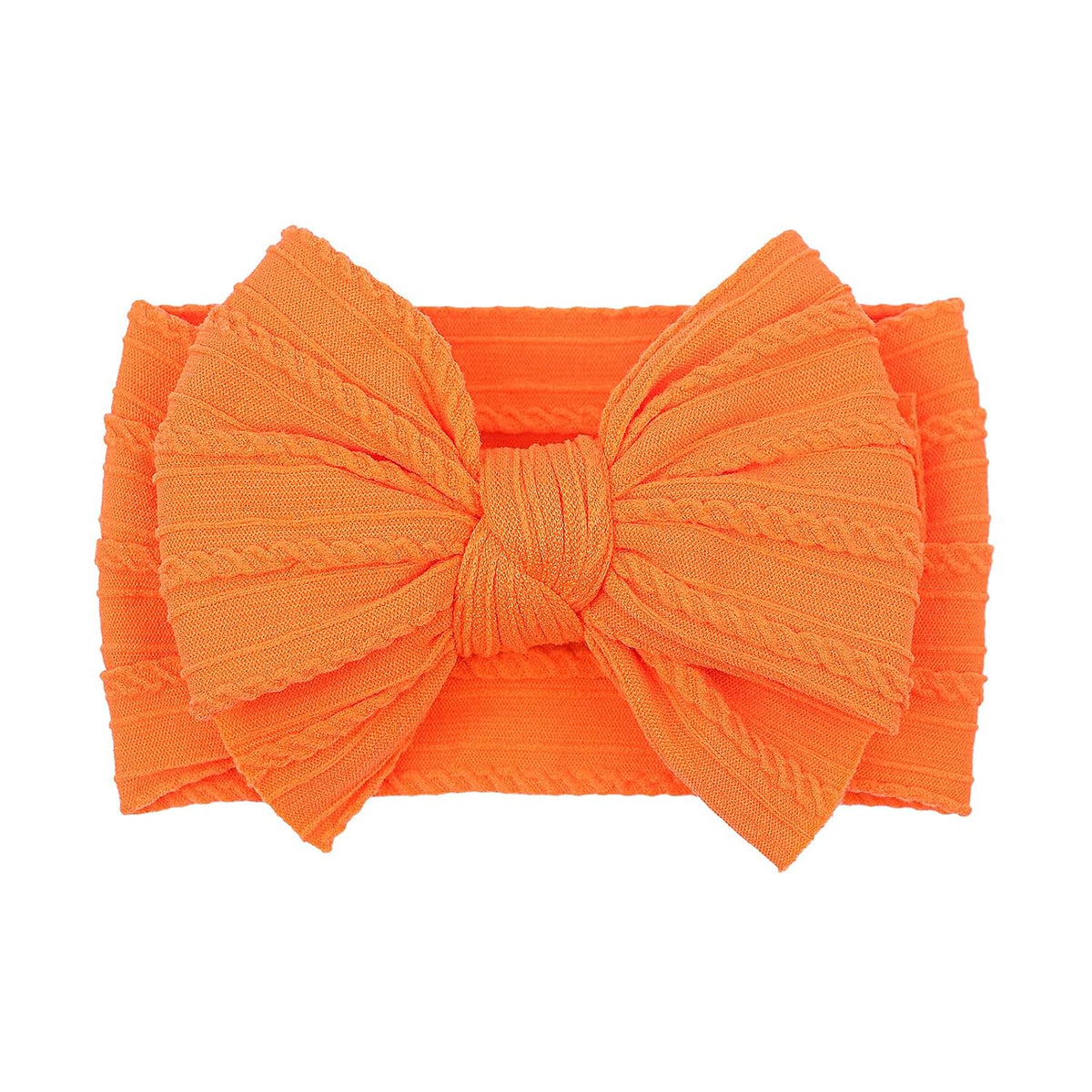 LemonSpace Handmade Baby Girls Headbands with Bows for Newborn Kids Orange
