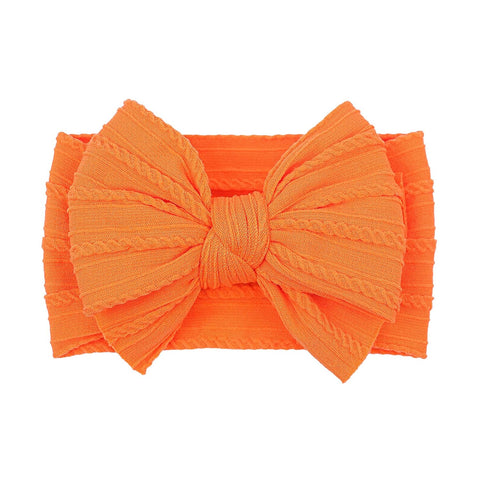 LemonSpace Handmade Baby Girls Headbands with Bows for Newborn Kids Orange