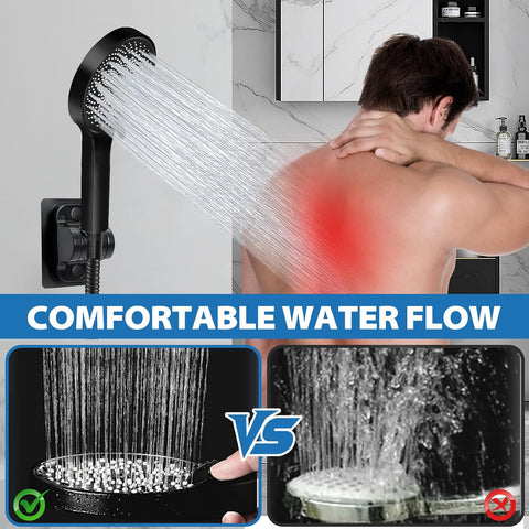 Shower Head,12" High Pressure Rainfall Shower Head with Handheld Dual Spray