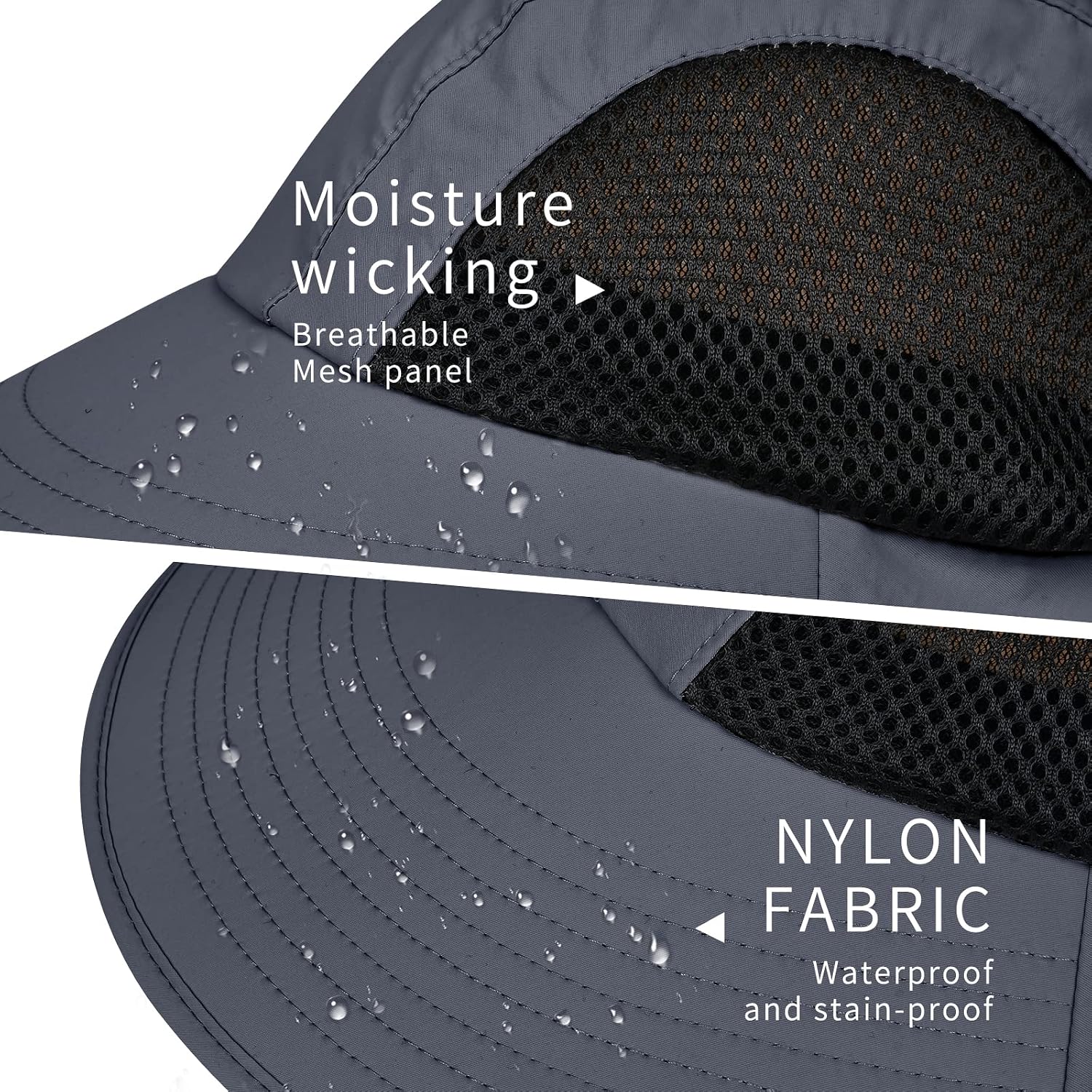 Sun Hat for Men Women with Neck Flap,UPF 50+ UV Protection Fishing Hat