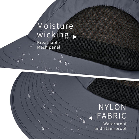 Sun Hat for Men Women with Neck Flap,UPF 50+ UV Protection Fishing Hat