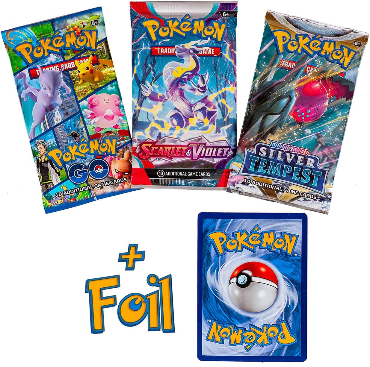 Pokémon TCG 3 Booster Packs, 30 Cards Total, 100% Authentic, Random Rares & Holofoils, 3 Blister Packs