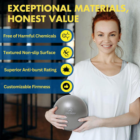 ProBody Pilates Ball Small — 9 Inch Small Exercise Ball