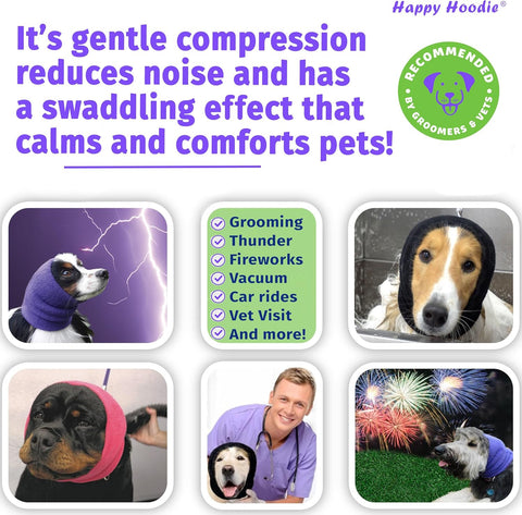 Happy Hoodie The Original Dog & Cat Calming Band for Noise & Anxiety Relief