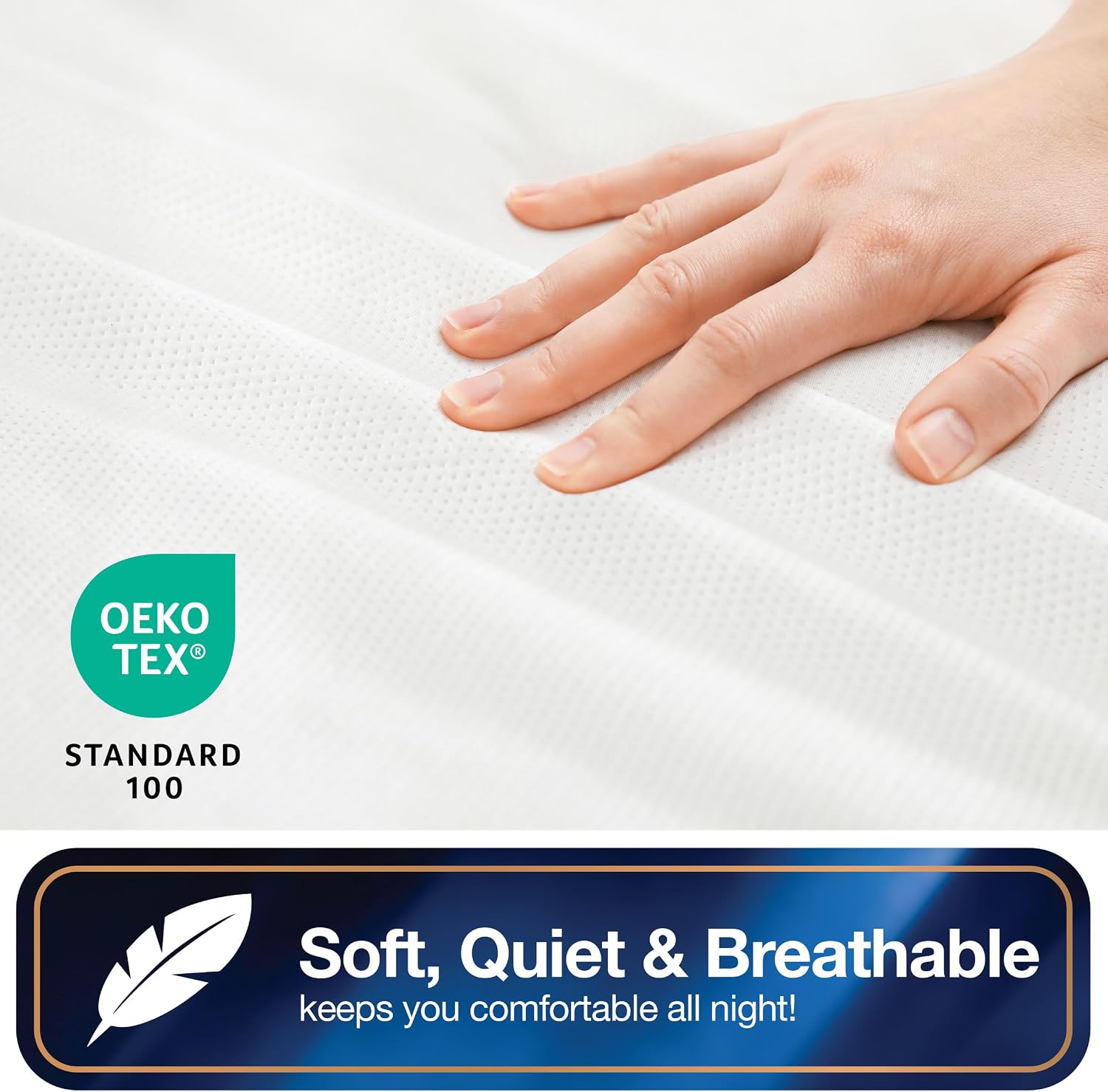 All-in-One Mattress Protector, Zippered Encasement, Water & Stain Resistant, Triple Seal Protection, RV Short Twin, White