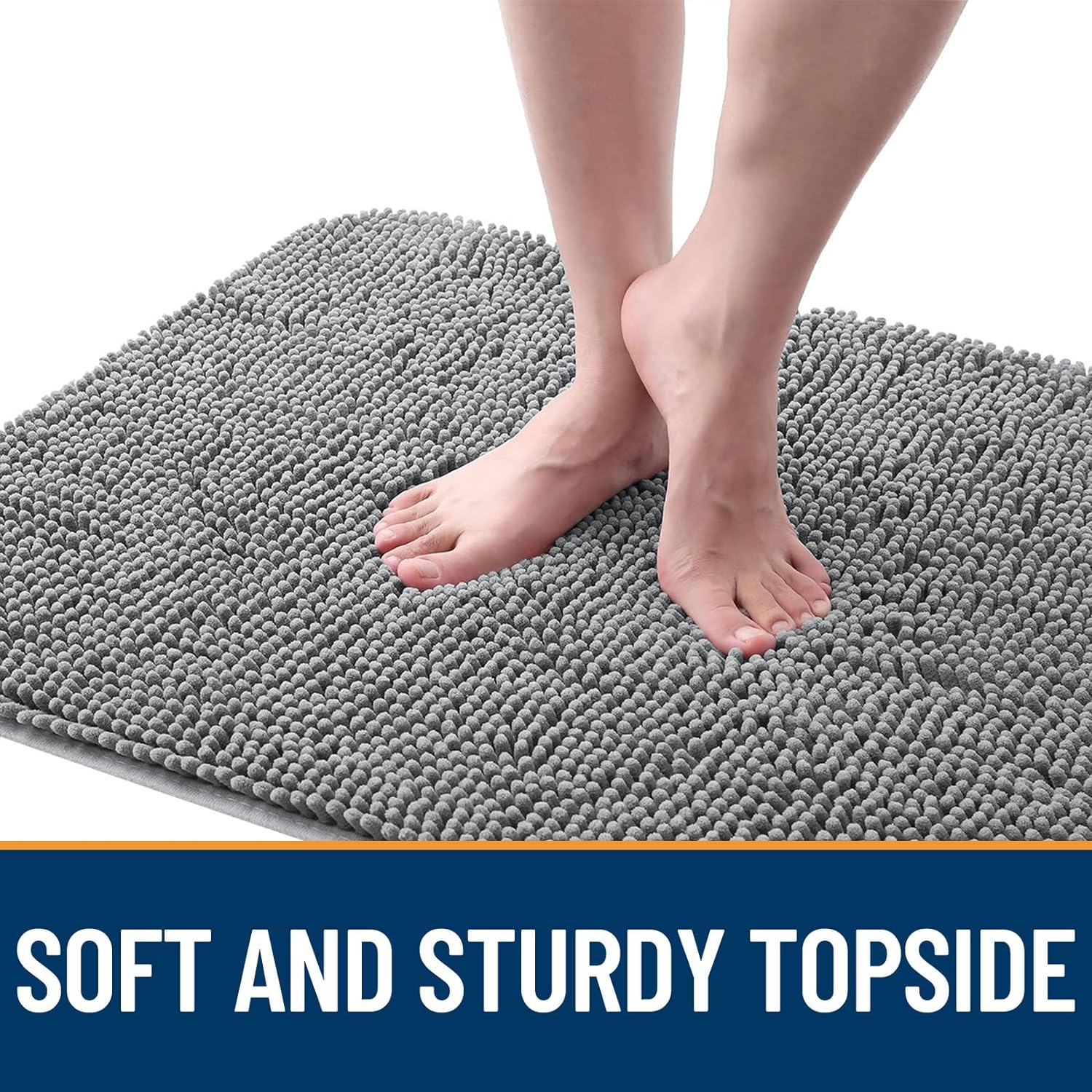 OLANLY Dog Door Mat for Muddy Paws 30x20, Super Absorbent Chenille Mud Mat