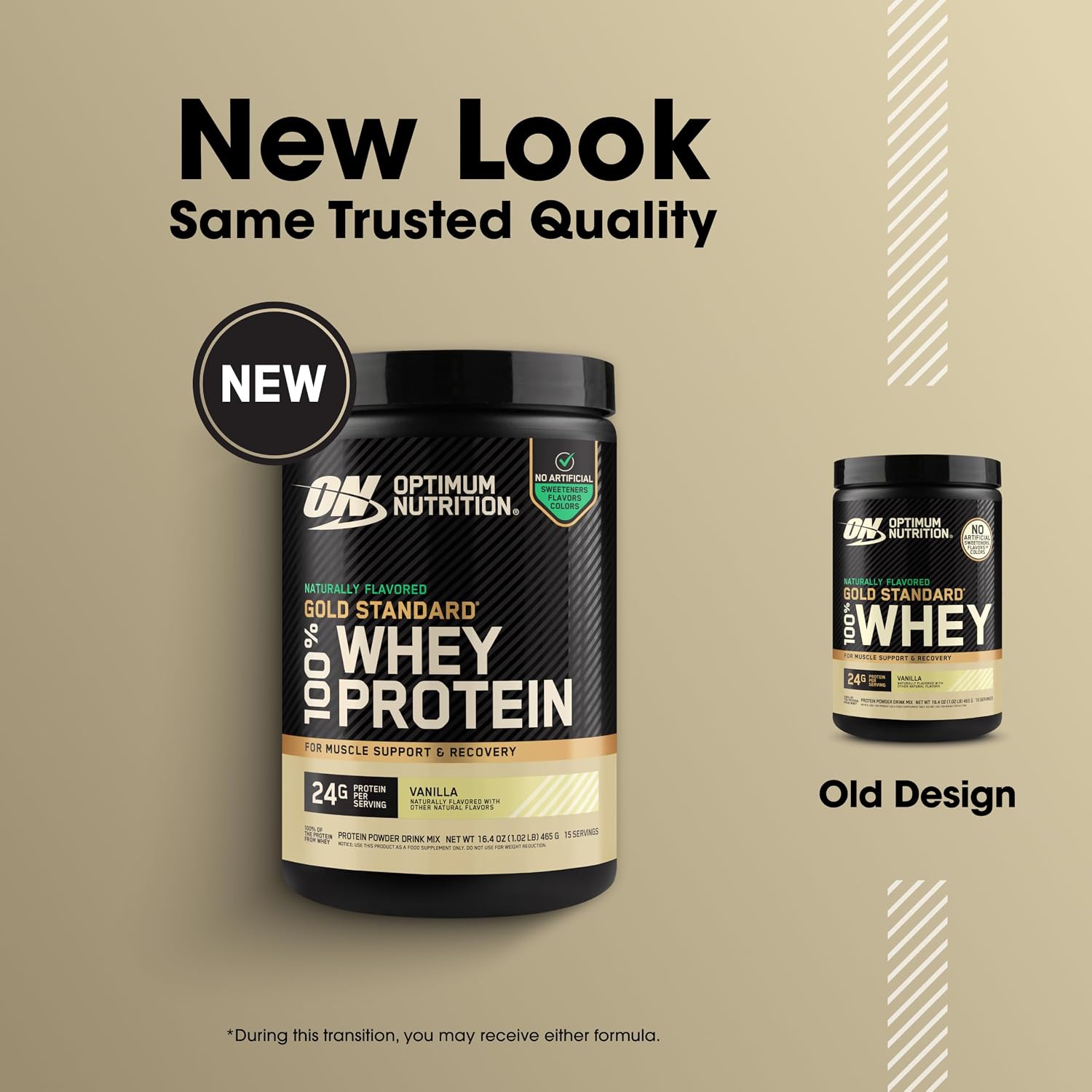 Optimum Nutrition Gold Standard Whey Protein Powder, Vanilla, 1.02 LB