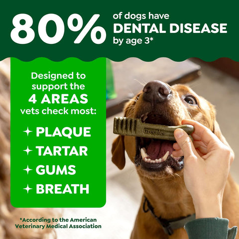 Greenies Teenie Original Natural Dental Dog Treats, Chicken, 130 Count