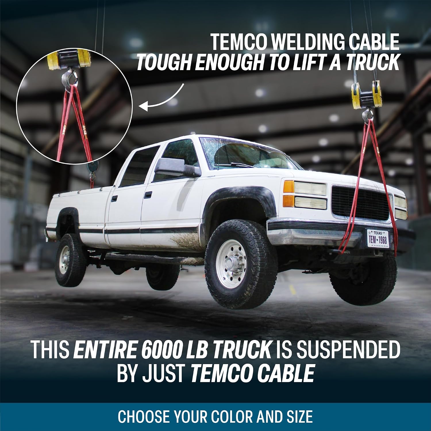 TEMCo 4 Gauge AWG 10 Ft Black + 10 Ft Red Flexible Pure Copper Made in USA Welding Cable Battery Wire - Heavy Duty Solar, Inverter, Car, RV, Truck