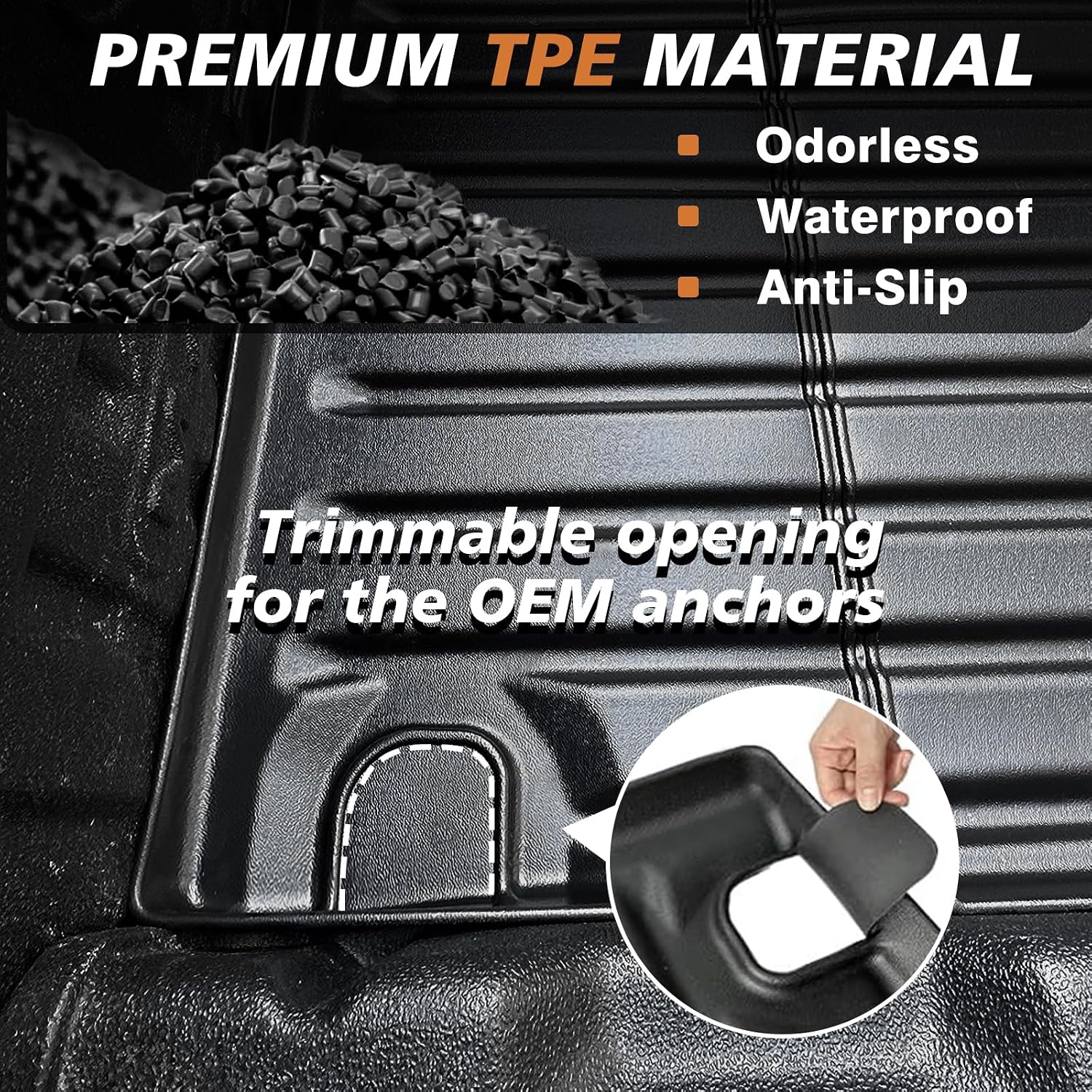 TripleAliners 4.5FT Truck Bed Mat for 2022-2026 Ford Maverick Hybrid & Gas