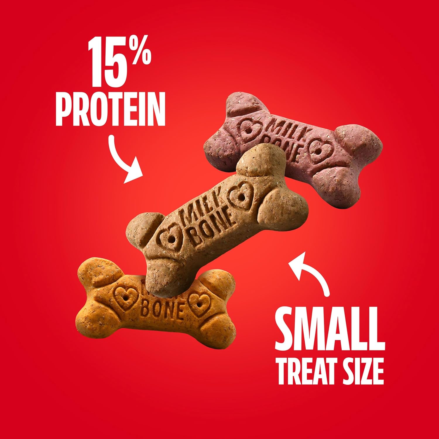 Milk-Bone Peanut Butter Flavor Biscuits, Small Dog Treats, 7 Lb.