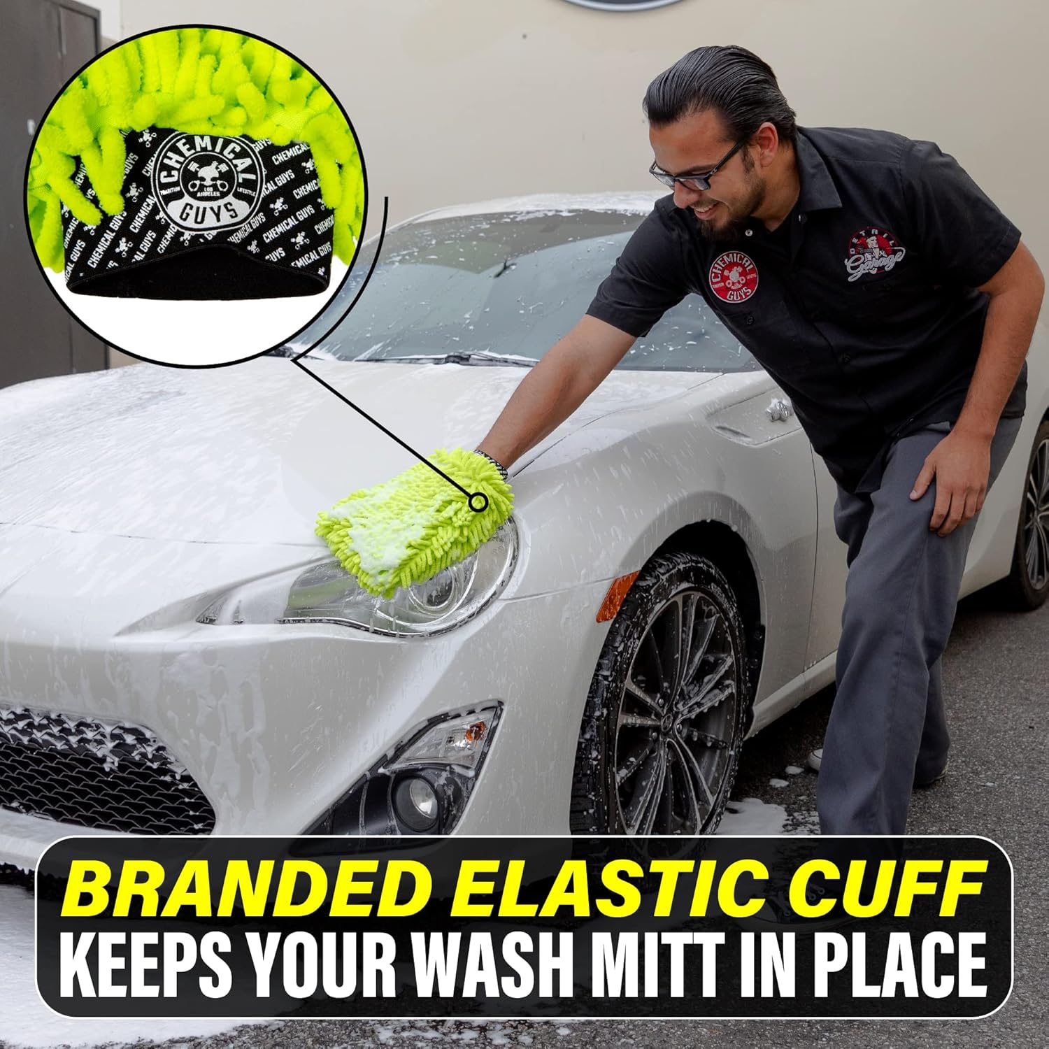 Chemical Guys, Chenille Microfiber Wash Mitt for Cars, Scratch-Free, 2 Pack