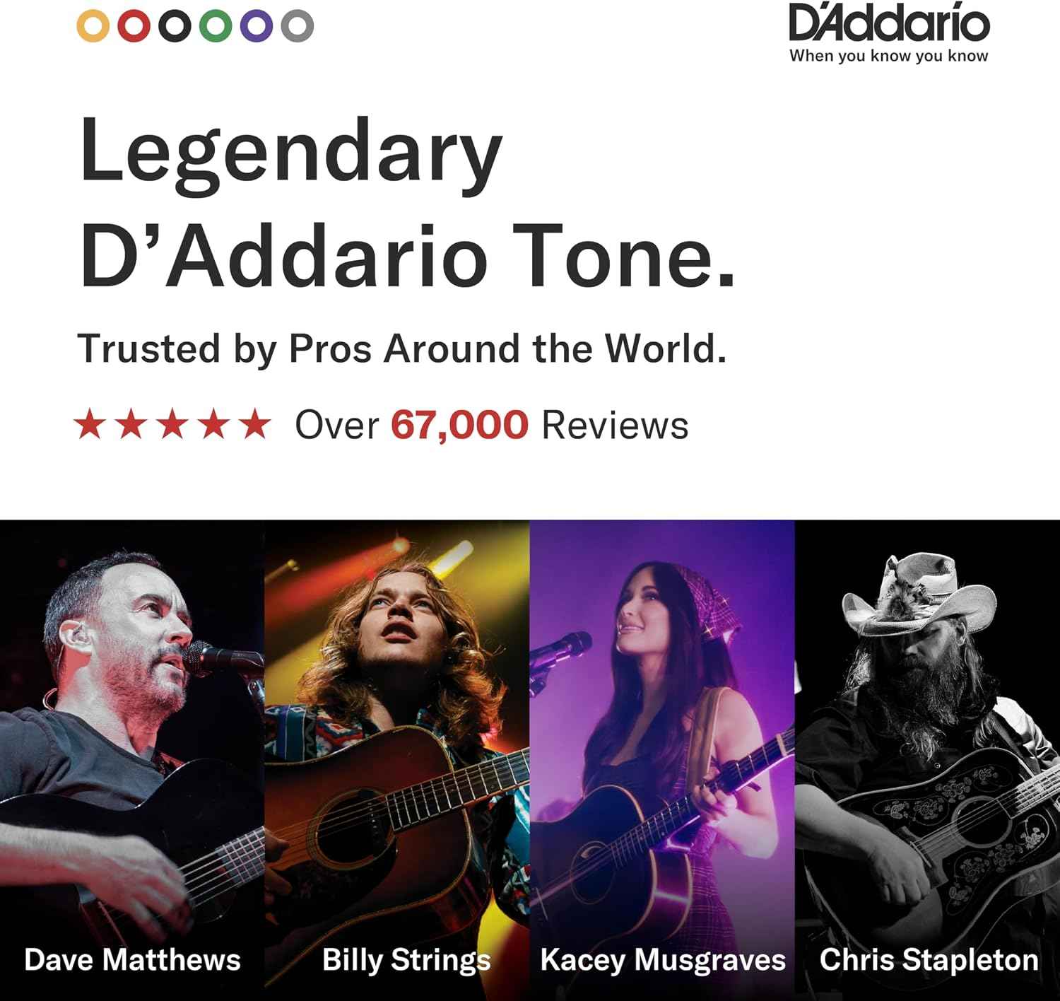 D'Addario EJ24 Phosphor Bronze Acoustic Guitar Strings, True Medium 13-56