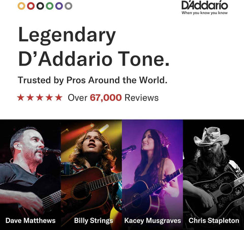 D'Addario EJ16-10P Phosphor Bronze Acoustic Guitar Strings 12-53, 10 Sets