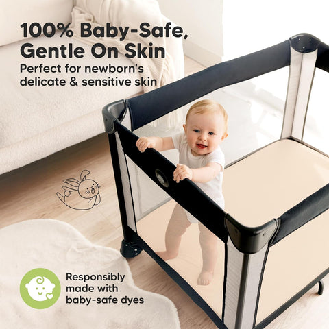 Pack and Play Sheets Fitted 2pk Mini Crib Sheet Pack N Play, Cameo