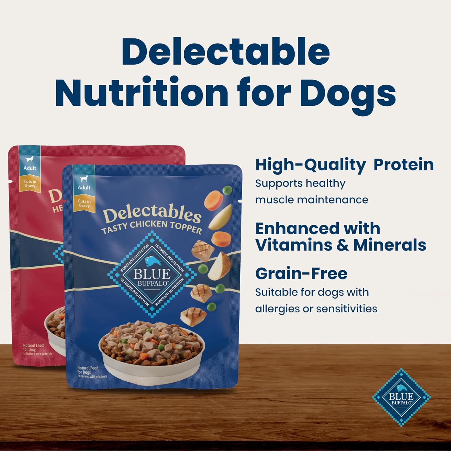 Blue Buffalo Delectables Variety Pack Dog Food Topper, 3 oz, 12 ct