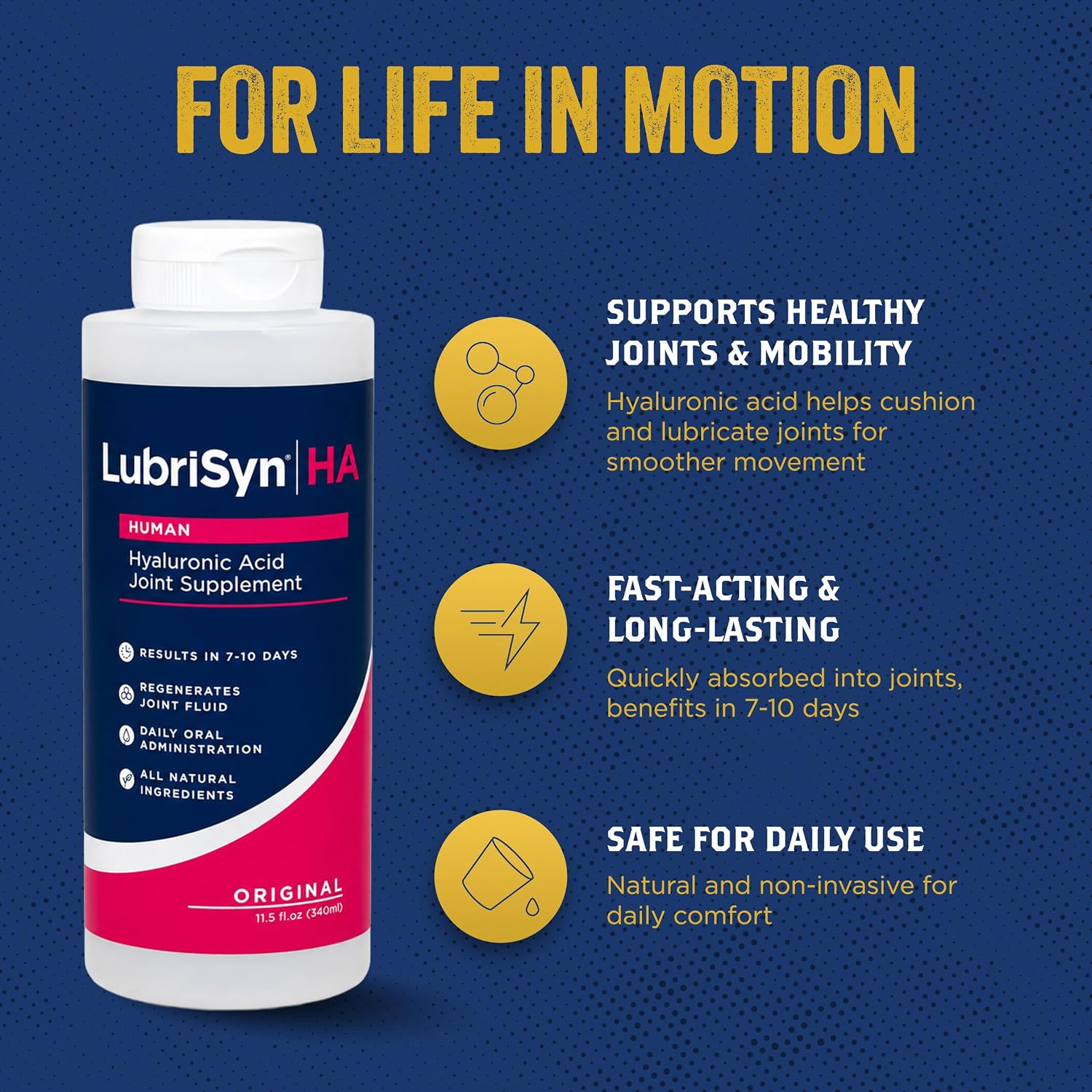 LubriSyn HA Human Liquid Hyaluronic Acid Joint Supplement 3 Pack, 11.5 oz