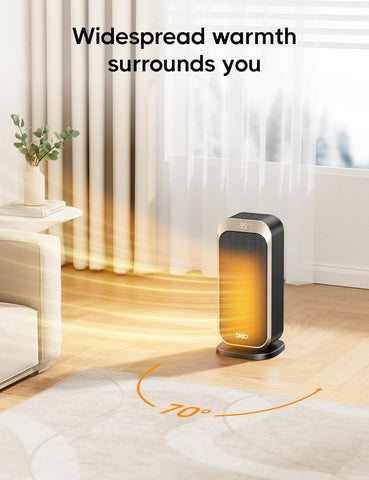 DREO Quiet Space Heater, 1500W Portable Heaters for Indoor Use with Remote