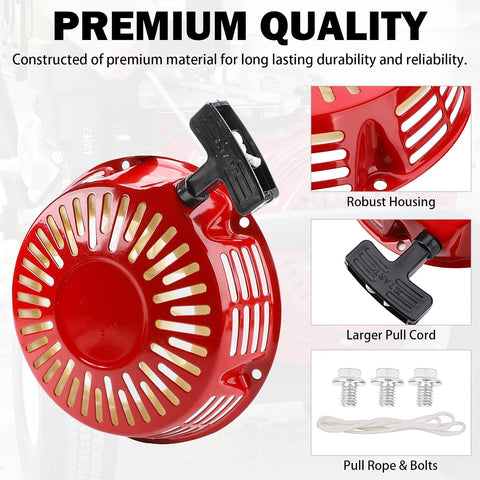 Yinlowa Recoil Starter for Honda GX340 GX390 GX610 GX620, 28400-ZE3-W01