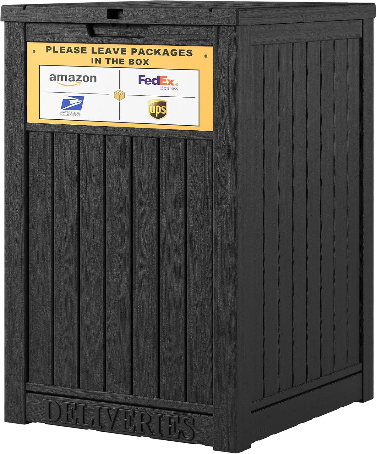 Package Delivery Box for Outside, Black
