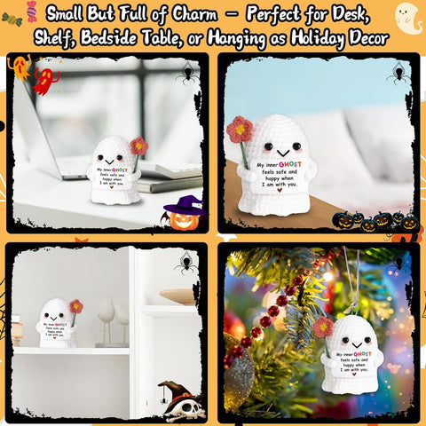 Unique Heartfelt Gift for Women Bestie Friends Pocket Hug Crochet Ghost