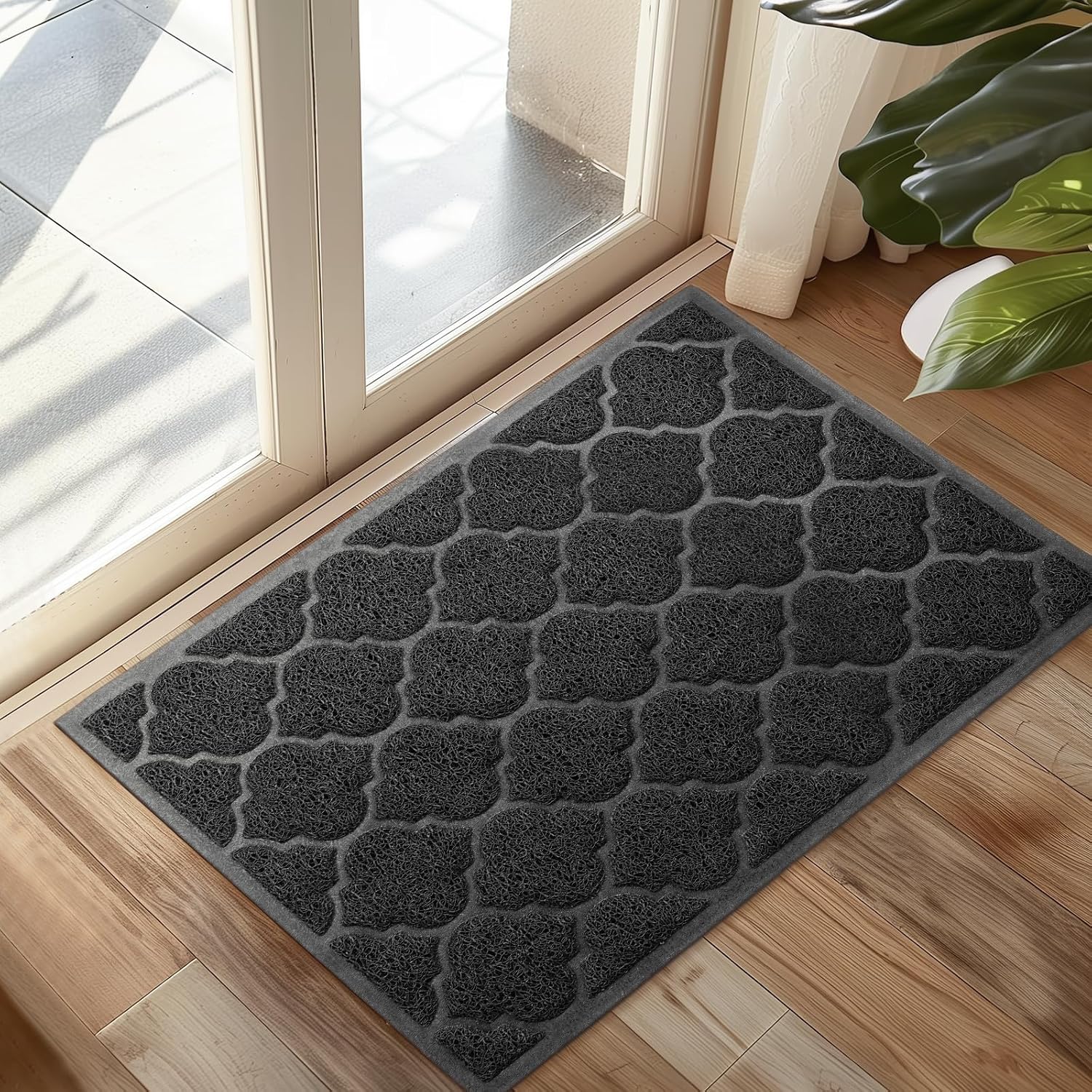 Cosyearn Door Mat, 24x36, Black, Indoor Outdoor Front Entryway Doormat