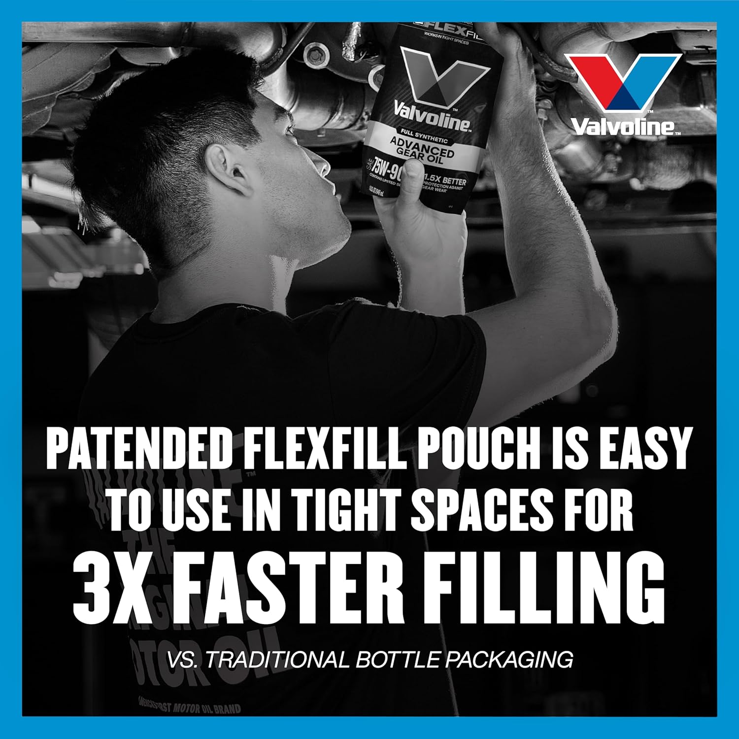 Valvoline Flexfill SAE 75W-90 Full Synthetic Gear Oil 1 QT, Case of 4