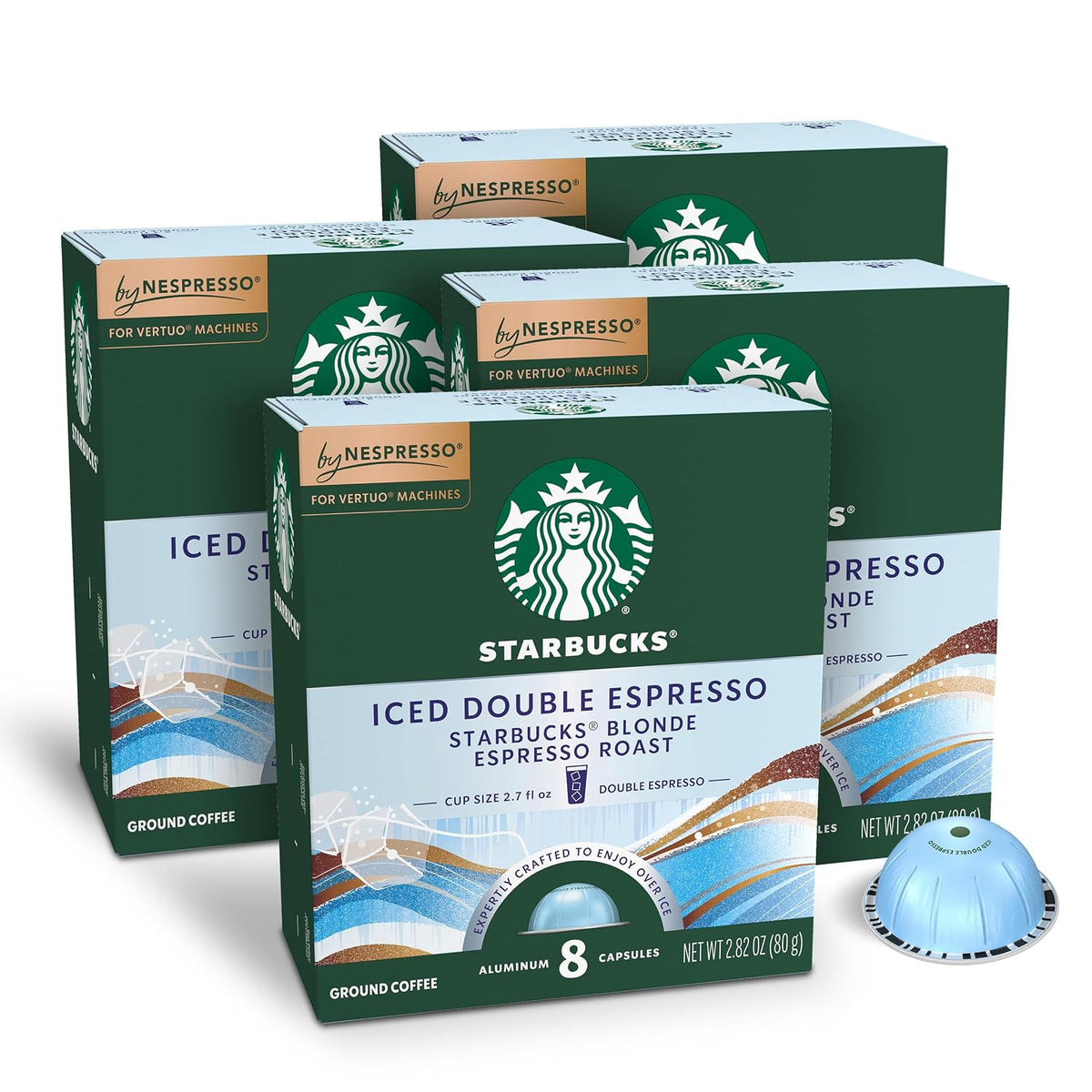 Starbucks by Nespresso Vertuo, Iced Blonde Roast Coffee, 32-count