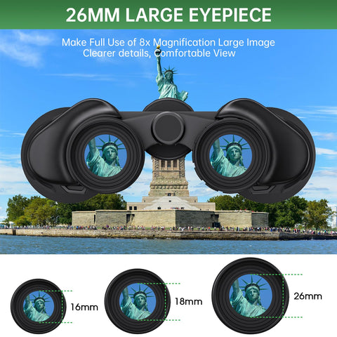 20x50 High Powered Binoculars for Adults, Waterproof Compact Binoculars with Low Light Vision for Bird Watching Hunting Football Games Travel Stargazing Cruise with Carrying Bag