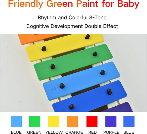 Xylophone for Kids Wood Xylophone with Mallets Orff Music Instrument for Educational& Preschool Learning Baby Percussion Kit with Professional Tuning for Toddlers Gift Choice for Children age
