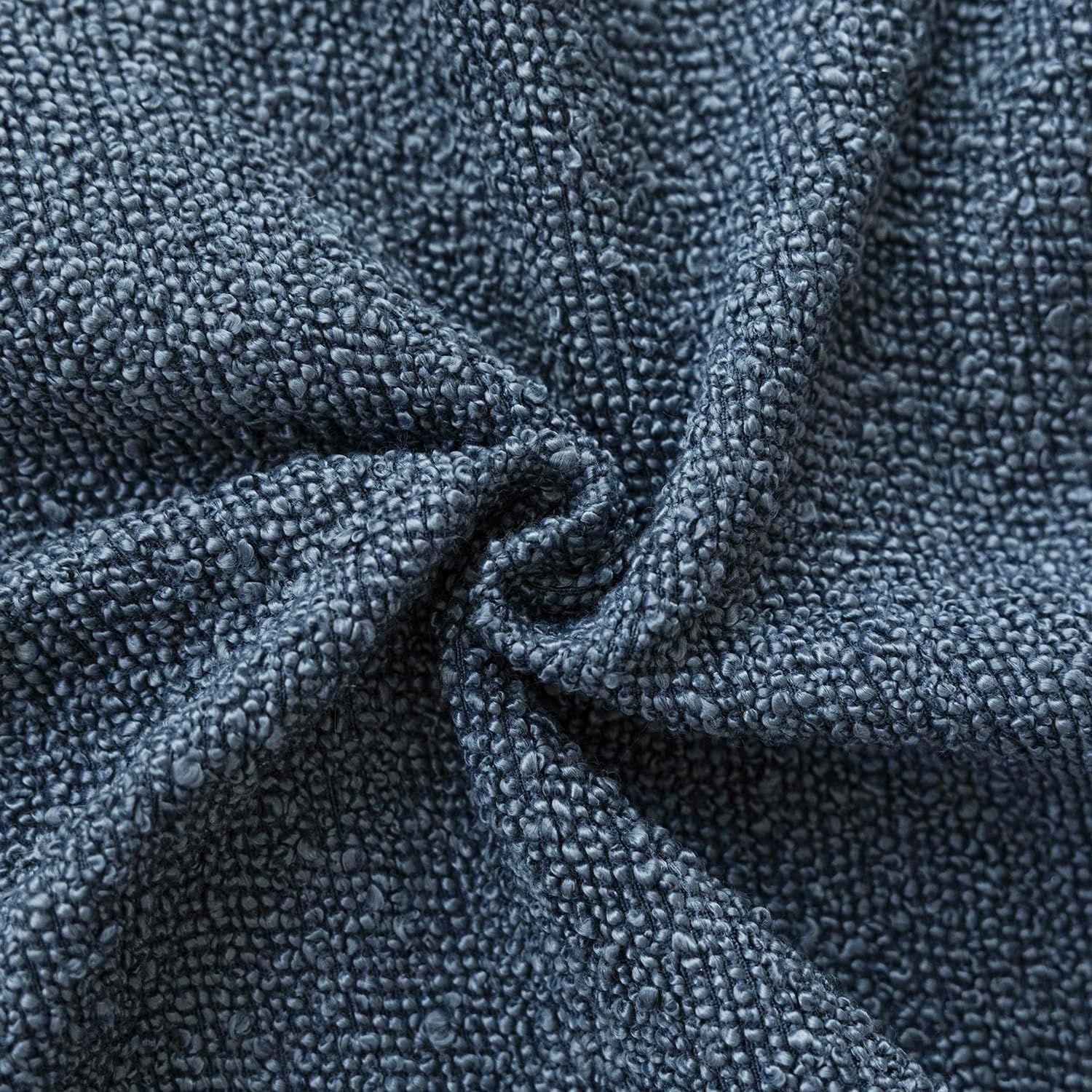 Foindtower Decorative Textured Boucle Throw Pillow Covers Accent Solid Pillow Cases Neutral Soft Cozy Couch Cushion Case for Chair Sofa Bedroom Living Room Home Decor 20x20 Inch,1PC,Dark Blue