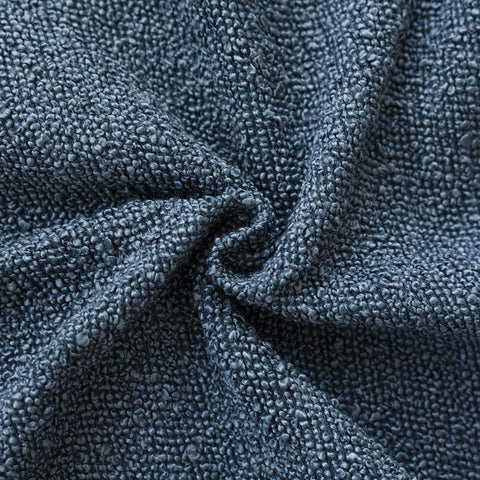 Foindtower Decorative Textured Boucle Throw Pillow Covers Accent Solid Pillow Cases Neutral Soft Cozy Couch Cushion Case for Chair Sofa Bedroom Living Room Home Decor 20x20 Inch,1PC,Dark Blue