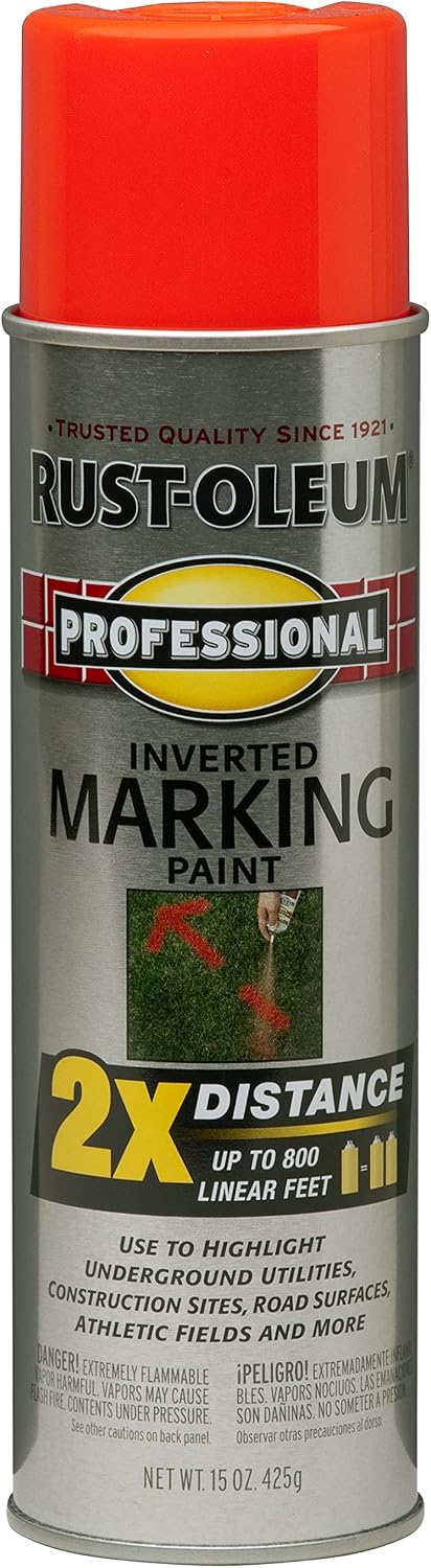 Rust-Oleum Professional 2X Inverted Marking Red-Orange Spray Paint