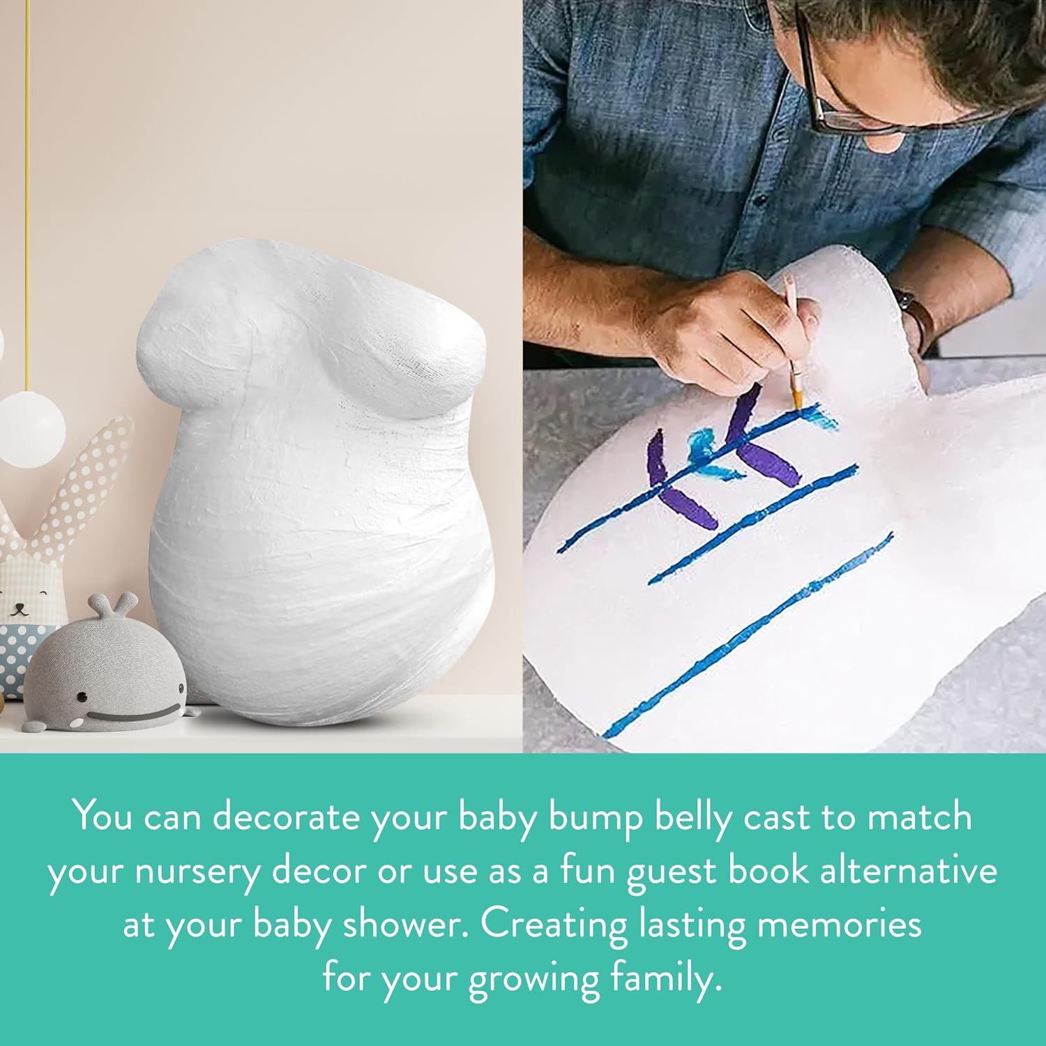 Kate & Milo Belly Casting Kit, Pregnancy Keepsake for Expecting Moms