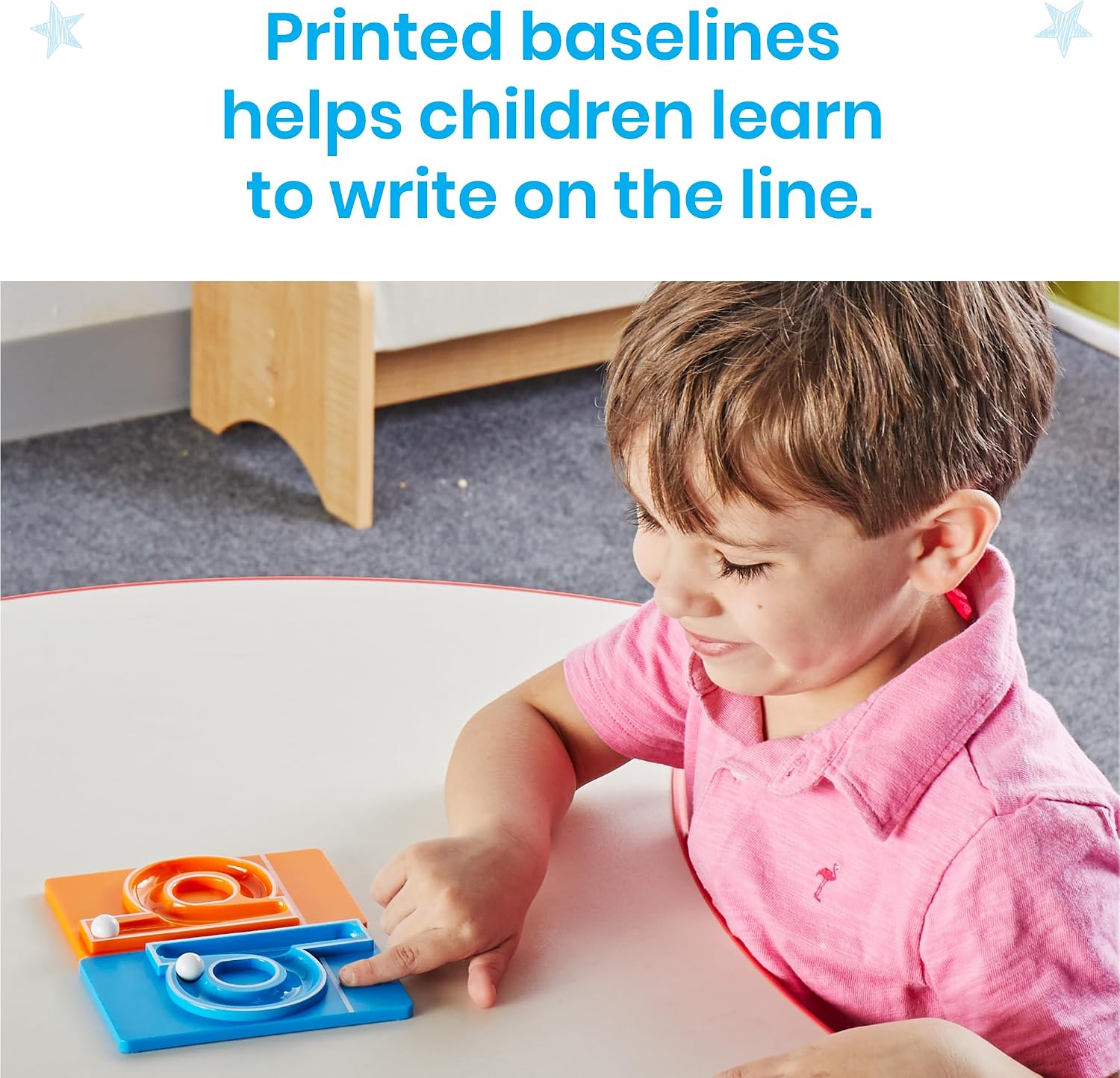 hand2mind MarbleTracers - Lowercase Letters, 24 Letter Tracing Trays, 10 Marbles, Preschool Learning Activities, Fine Motor Skills Toys, Kindergarten Centers for Classroom, Handwriting Practice