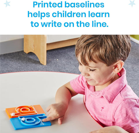 hand2mind MarbleTracers - Lowercase Letters, 24 Letter Tracing Trays, 10 Marbles, Preschool Learning Activities, Fine Motor Skills Toys, Kindergarten Centers for Classroom, Handwriting Practice