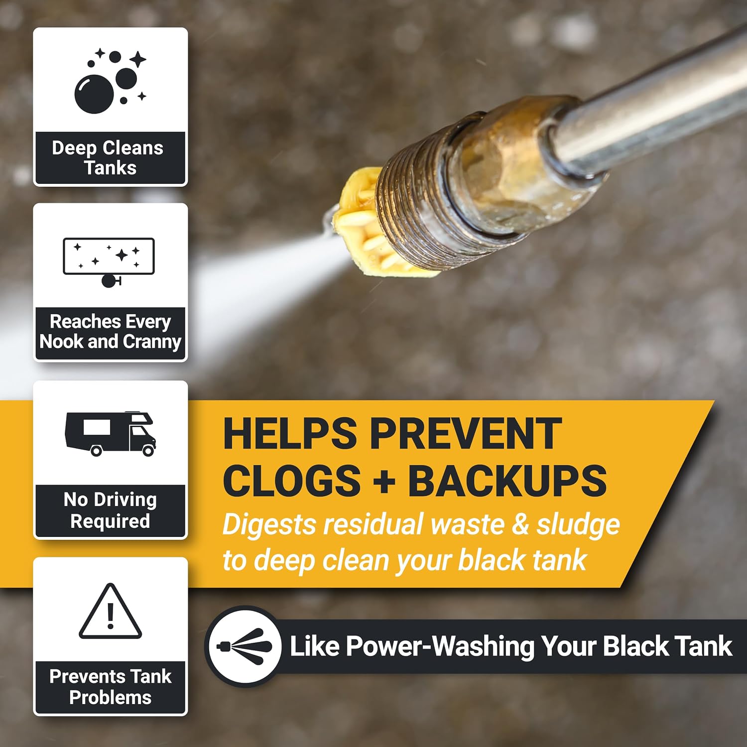 Unique Clean-It Liquid RV Black & Holding Tank Cleaner, 32 oz
