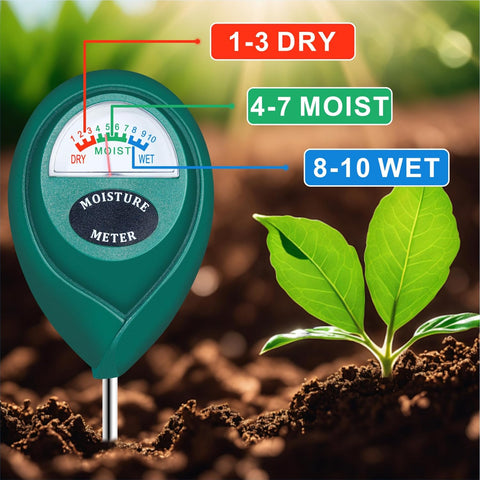 XLUX Long Probe Plant Soil Moisture Meter, Indoor Outdoor use, Battery-Free