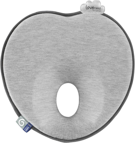 Babymoov Lovenest Baby Head Support, Soft Infant Support for Supervised Awake Time, Stroller & Bouncer Use, Breathable Fabric, Lightweight Newborn Support, Grey