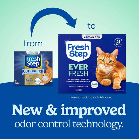 Fresh Step Advanced Ever Fresh Multi Cat Clumping Cat Litter, 16 lb., 2 Pk