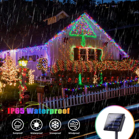 Solar Fairy Lights, 2 Pack Total 400LED 144FT Waterproof String Lights