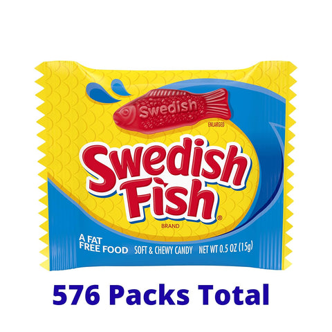 SWEDISH FISH Mini Soft & Chewy Candy, 576 Total Snack Packs (24 Bags)
