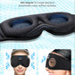 MUSICOZY Sleep Headphones Wireless Mask 3D Sleeping Eye Mask, Music Headband Headphones Sleep Earbuds Earphones for Side Sleeper Sleep Silk Eye Mask Cool Gadget Holiday for Mom Women(Black+Black)