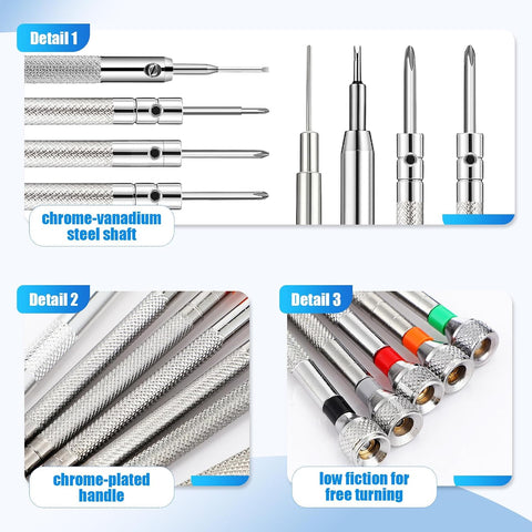 Chumia 8 Pieces Precision Jewelers Screwdriver Set, Micro Watch Repair