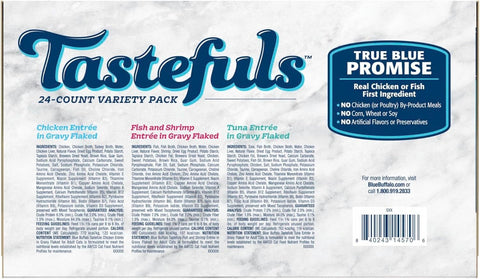 Blue Buffalo Tastefuls Variety Pack Flaked Wet Cat Food, 5.5 oz, 24 ct